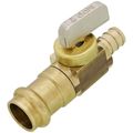 Product Image of 1/2" Crimpex x 1/2" Female Press Straight In-Line Stop & Isolation Valve, Lead Free (Rough Brass)