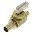 Product Image of 1/2" PEX Crimp x 1/2" PEX Crimp In-Line Straight Ball Valve, Lead Free (Rough Brass)