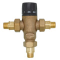 Product Image of 1/2" Male NPT MIXCAL 3-Way Thermostatic Mixing Valve w/ Inlet Check Valves