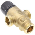 Product Image of 1/2" PEX Crimp MIXCAL 3-Way Adjustable Thermostatic and Pressure Balanced Mixing Valve w/ Check Valve