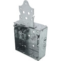 Product Image of 4" Steel Square Box w/ 1/2" Knockout, Bracket & Clamp
