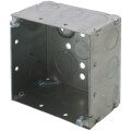 4" Square Drawn Box, 2-1/8" Deep w/ 1/2" Knockouts