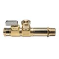 Product Image of 1/4" FIP x 1/2" MIP x 1/4" FIP Straight Mini-Ball Test Valve, Lead Free (Rough Brass)