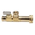 Product Image of 1/4" FIP x Female Swivel Hose Long x 1/4" FIP Straight Mini-Ball Test Valve, Lead Free (Rough Brass)