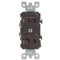 Product Image of Single-Pole AC Combination Switch, Ground Screw - Brown (120/277V)