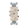 Product Image of Duplex Style Single Pole Combination Switch, 15A - Light Almond (120/277V)