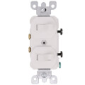 Product Image of Single-Pole, Duplex Style Switch Combo, 15A - White (120/277V)