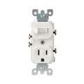 Product Image of Single Pole Duplex Combination Switch, 5-15R, 15A - Ivory (120V)