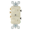 Product Image of Duplex Style Single Pole/3-Way Combination Switch, 15A - Light Almond (120/277V)