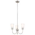 Product Image of Erma 3 Bulb 1 Tier Chandelier (Brushed Nickel)