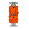 Product Image of Industrial Specification Grade Duplex Receptacle, 15A, 125V (Orange)