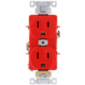 Product Image of Industrial Specification Grade Duplex Receptacle, 15A, 125V (Red)