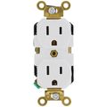 Product Image of Industrial Series, Heavy Duty Slim Duplex Receptacle, 15A, 5-15R - White (125V)