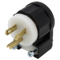 Product Image of Industrial Grade Straight Blade Angle Plug, 15A, NEMA 5-15P - Black/White (125V)
