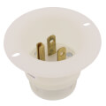 Product Image of Integrated Power Flanged Inlet Receptacle, 5-15P, 15A - White (2P, 125V)