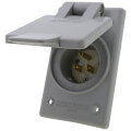 Product Image of Integrated Power Flanged Inlet, 5-15P, 15A, Standard Wells (125V)