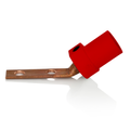 Product Image of 16 Series Taper Nose Single Pole Cam Type Male Terminal Connector, Bus Bar Mount, Angle, #2, 4/0 AWG, 400A Max (Red)