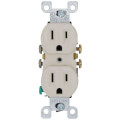 Product Image of Duplex Receptacle w/ Ears, 15A, 5-15R, Light Almond (125V)