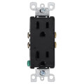 Product Image of Decora Duplex Receptacle w/ Quickwire - Black (5-15R, 15 Amp, 125V)