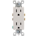 Product Image of Decora Duplex Receptacle w/ Quickwire - White (5-15R, 15 Amp, 125V)