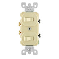 Product Image of Single Pole Duplex AC Combination Switch, Grounding, 20A - Ivory (120/277V)