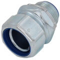 1" Insulated Zinc Plated Steel Straight Liquid Tight Connector