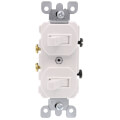Product Image of Single-Pole, Duplex Style Switch Combo, 20A - White (120/277V)