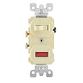Product Image of Single-Pole Switch/Neon Light Combo, 20A - Ivory (120/277V)