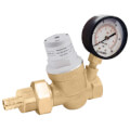 Product Image of 3/4" PEX Crimp Union x FNPT PresCal Compact Pressure Reducing Valve with Gauge