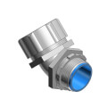 Product Image of 1-1/4" Insulated Zinc Plated Steel 45-Degree Liquid Tight Connector 