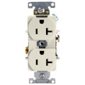 Product Image of Heavy-Duty Industrial Specification Grade, Duplex Receptacle, 2P, 20A - Light Almond (125V)
