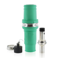 Product Image of Rhino-Hide Single Pole Male Connector (Contact, Insulator, & Dust Cap), Crimped, 313 MCM Cable, 1000V 636A Max (Green)