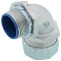 Product Image of 1-1/4" Insulated Zinc Plated Steel 90-Degree Liquid Tight Connector