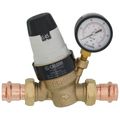 Product Image of 3/4" Press Pressure Reducing Valve w/ Gauge (Low Lead, Pre-adjustable)