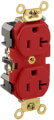 Product Image of Industrial Specification Grade, Smooth Face Duplex Receptacle, 20A, 125V (Red)