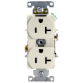 Product Image of Heavy-Duty Industrial Specification Grade, Narrow Body, Duplex Receptacle, 2P, 20A - Light Almond (125V)