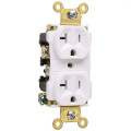 Product Image of Industrial Extra Heavy-Duty Spec Grade Duplex Receptacle, 20A, 2P, Back & Side Wire, NEMA 5-20R - White (125V)