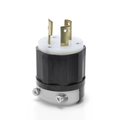 Product Image of 30A, 125/250V NEMA L10-30P, 3P, 3W, Locking Plug, Non-Grounding (Black/White)