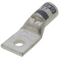 One Hole Standard Barrel Copper Lug, Wire Size #4 AWG, 3/8" Bolt (Gray)