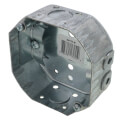 Product Image of 4" x 1-1/2" Deep Octagon Box w/ 1/2" Knockouts & NM C-5 Cable Clamps