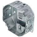 Product Image of 4" x 1-1/2" Deep Octagon Box w/ 1/2" Knockouts, NM C-5 Cable Clamps & Adjustable Ears