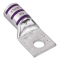 Product Image of One Hole Standard Barrel Copper Lug, Wire Size 4/0 AWG, 5/16" Bolt (Purple)