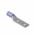 Product Image of Two Hole Standard Barrel Copper Lug, Wire Size 500 kcmil, 3/8" Bolt (Brown)