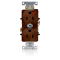 Product Image of Isolated Ground Duplex Receptacle Outlet,  Smooth Face,15A, 125V Back or Side Wire, NEMA 5-15R, 2-Pole, 3-Wire, Self-Grounding (Blue)