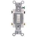 Product Image of 4-Way, Side Wired, Framed Toggle Switch, 15A - White (120/277V)