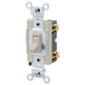 Product Image of Single-Pole Side Wired Framed Toggle Switch, 20A - Ivory (120/277V)