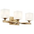 Product Image of Marette 22.75" 3 Light Vanity Light w/ Satin Etched Cased Opal Glass (Black)