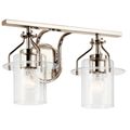 Product Image of Everett 16" 2 Light Vanity Light w/ Clear Glass (Polished Nickel)