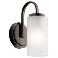 Product Image of Kennewick 1 Light Wall Sconce w/ Etched Glass (Olde Bronze)