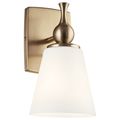 Product Image of Cosabella 6" 1 Light Wall Sconce w/ Etched White Glass (Champagne Bronze)